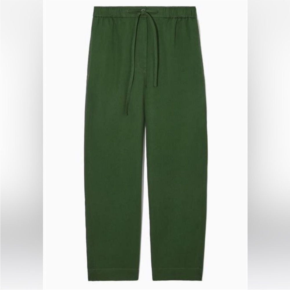 COS linen/cotton barrel pants - Picture 1 of 11